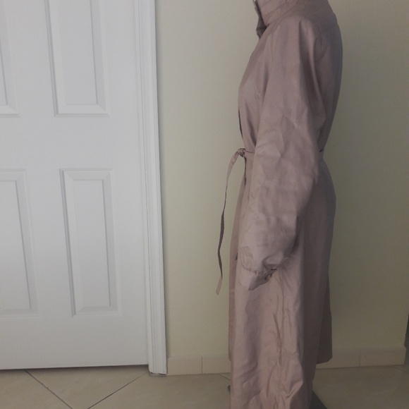 Downpour Beige Long Weterproof Rain Coat Size 16 - Picture 5 of 6